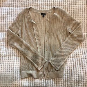 Express Gold Knit Cardigan